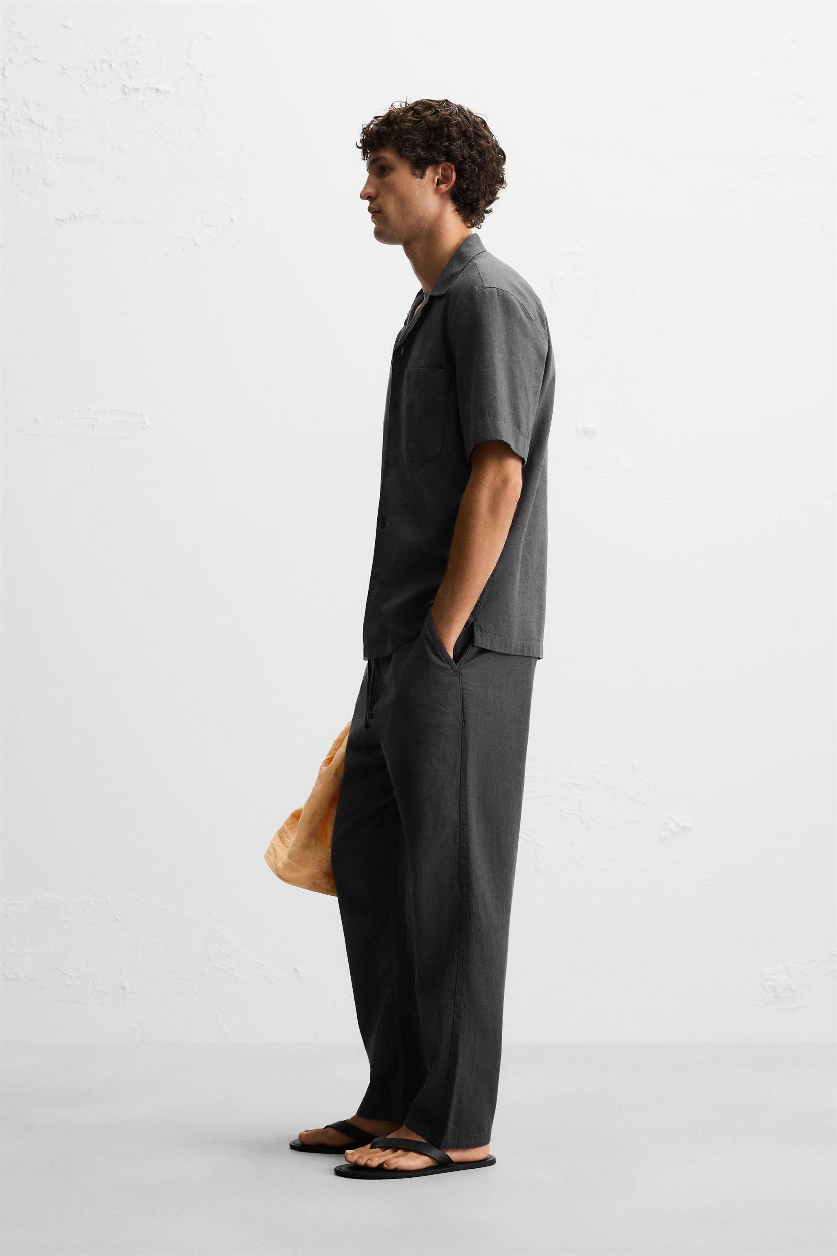 COTTON LINEN PANTS Product Image