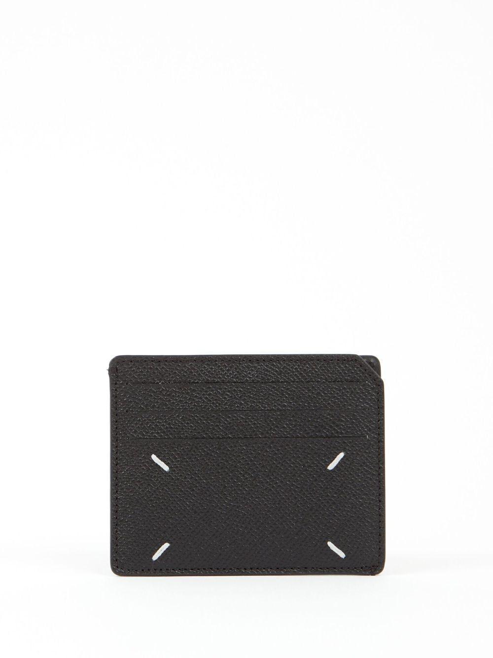 MAISON MARGIELA Leather Card Holder In Blue Product Image