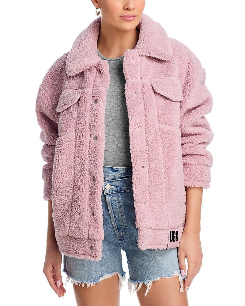 UGG Womens Frankie Sherpa Trucker Jacket Fleece/Recycled Materials Product Image