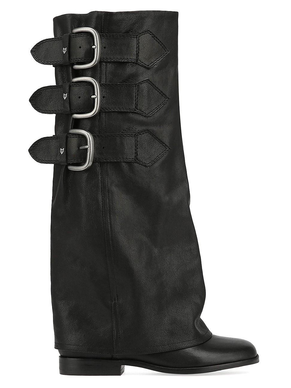 Womens Anchor Leather Boots Product Image