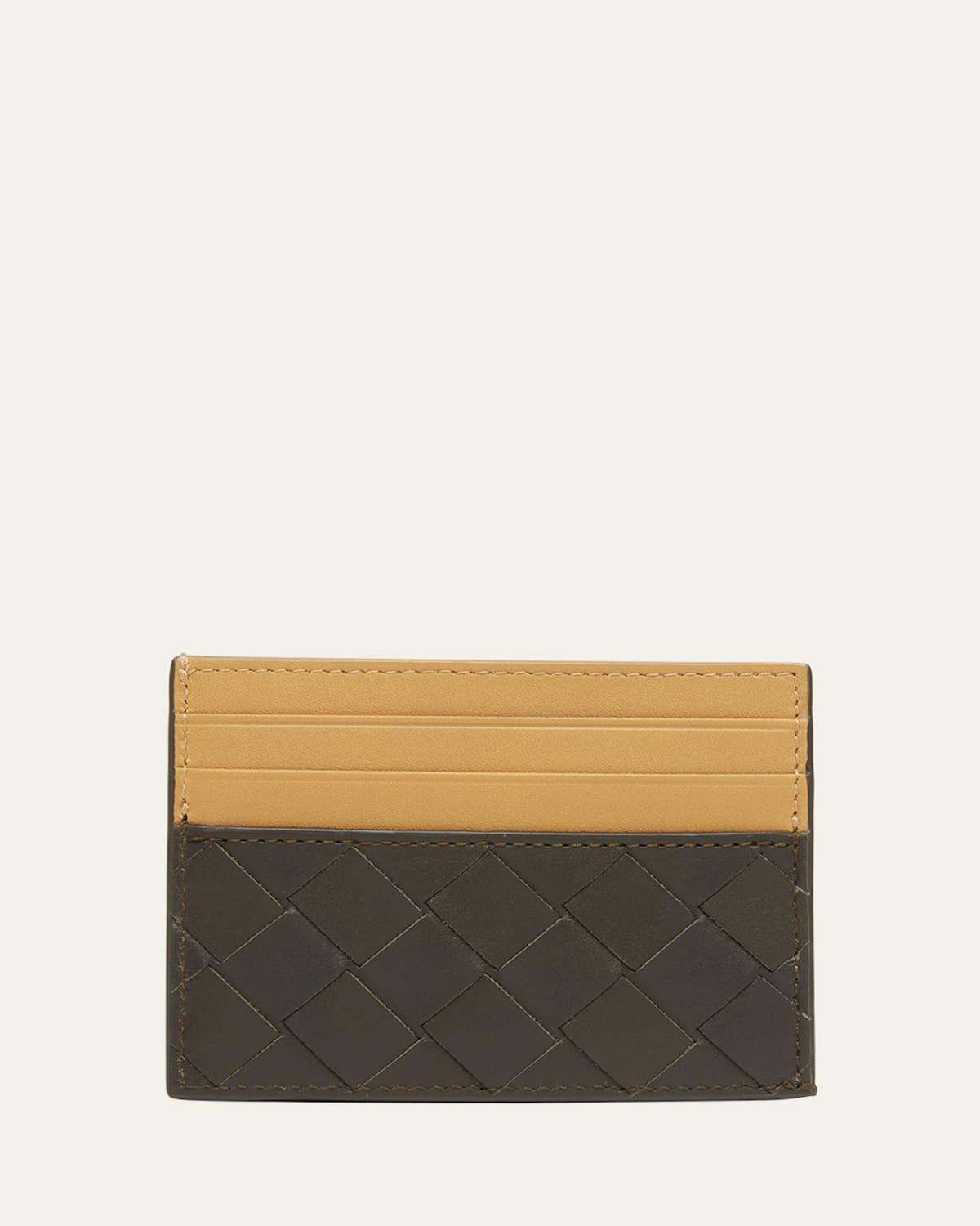 BOTTEGA VENETA Leather Card Holder In Intrecciato Skin Product Image