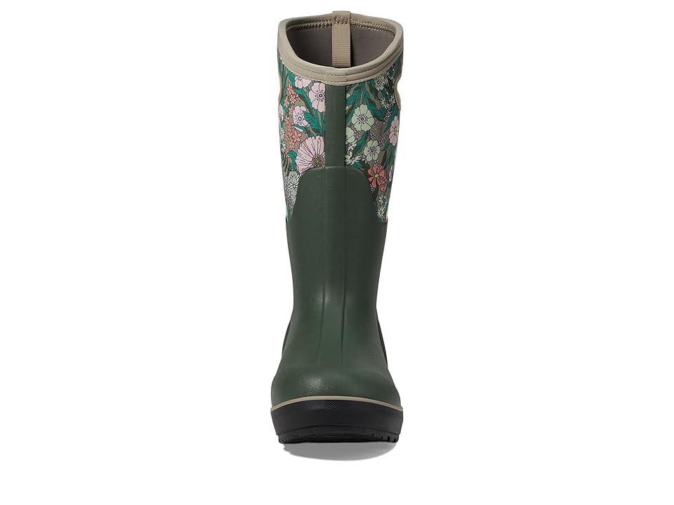 Bogs Classic II Tall Adjustable Calf - Ferns Multi) Women's Rain Boots Product Image