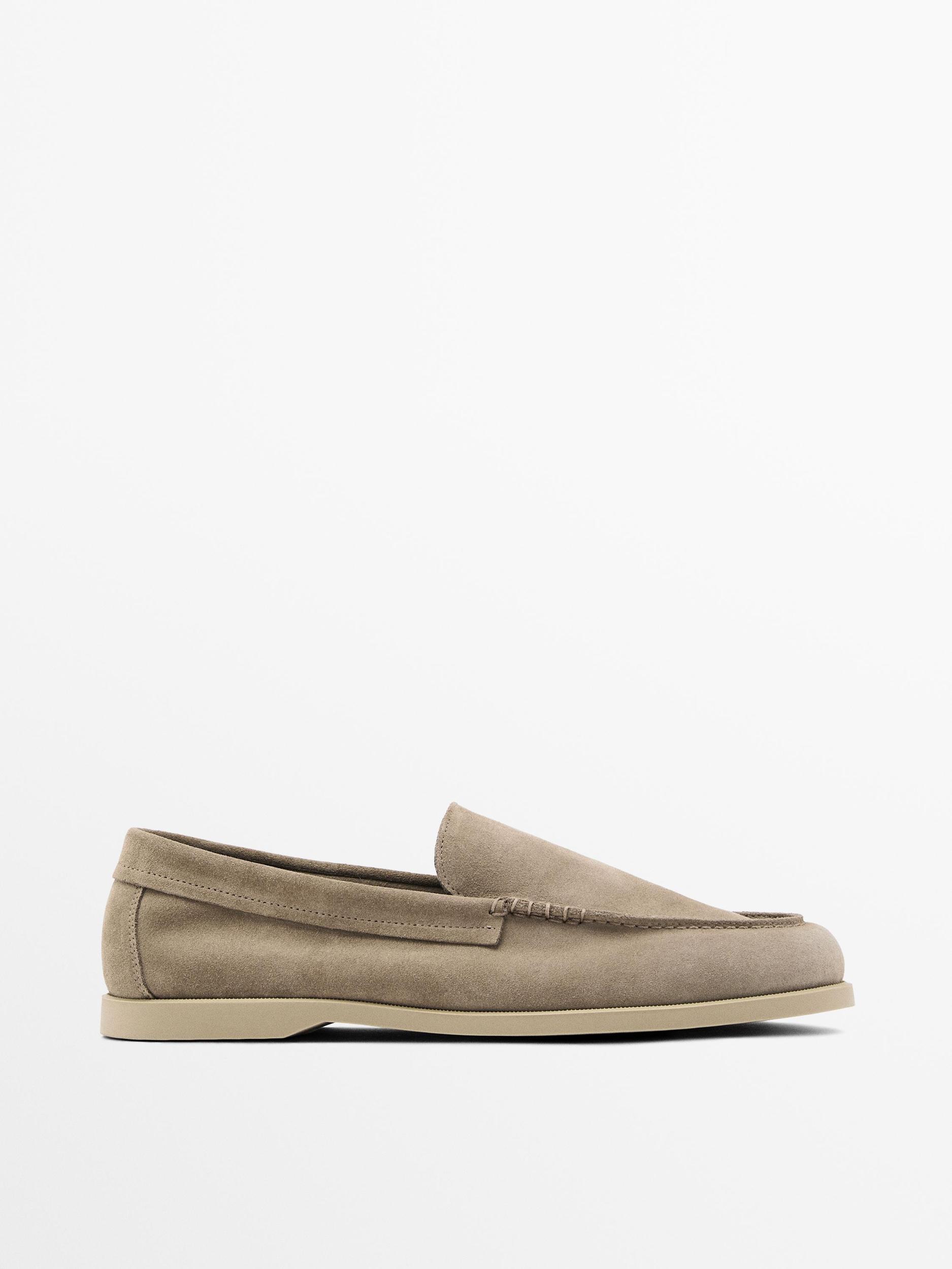 Soft split suede loafers Product Image