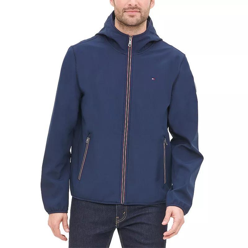 Men's Tommy Hilfiger Hooded Softshell Jacket, Size: XXL, Green Product Image