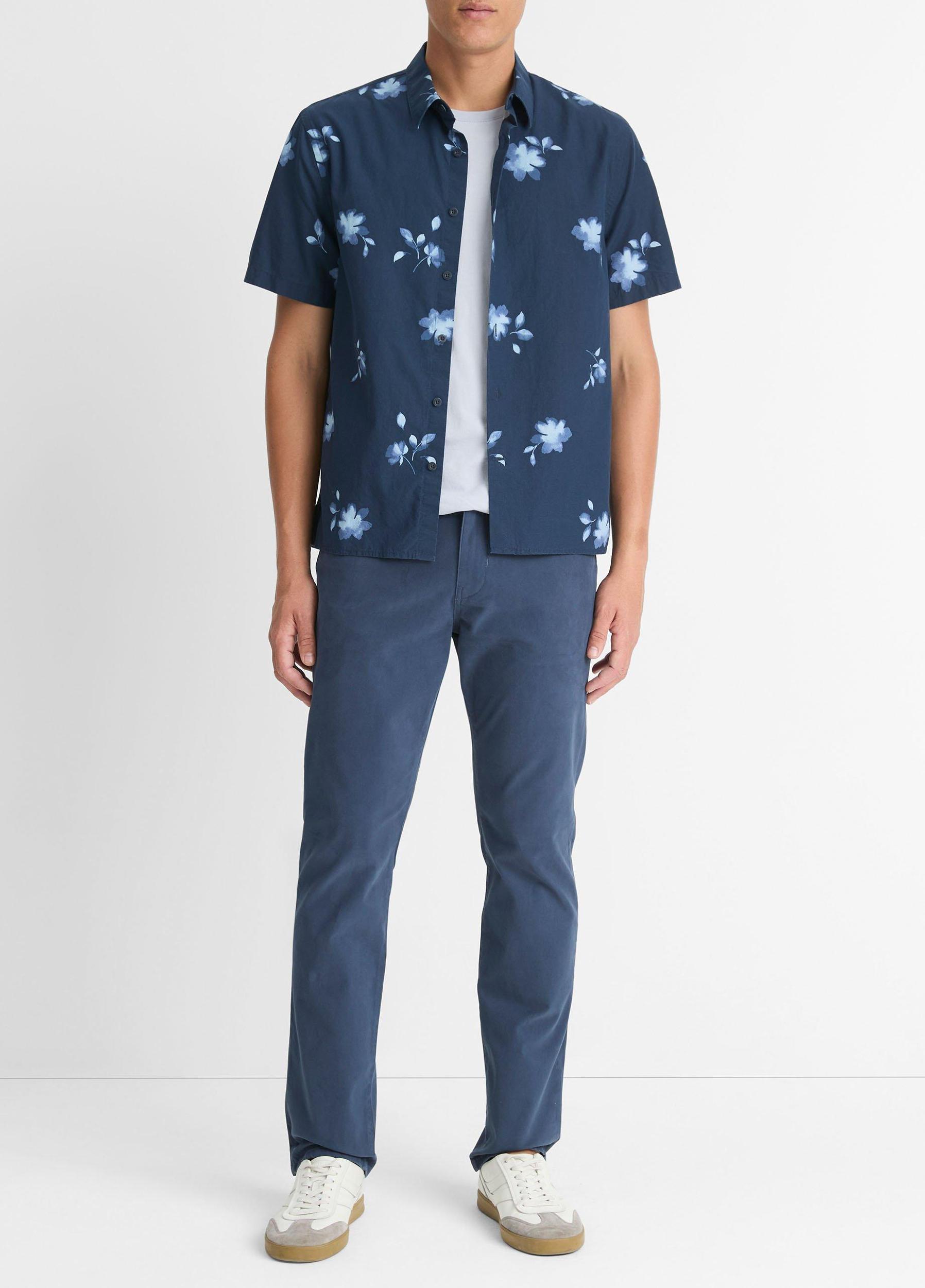 Cascading Floral Short-Sleeve Shirt Product Image