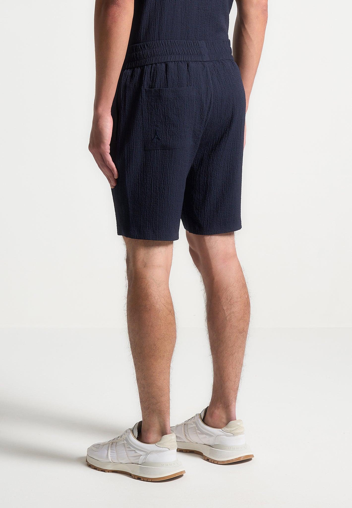 Seersucker Shorts - Navy Male Product Image
