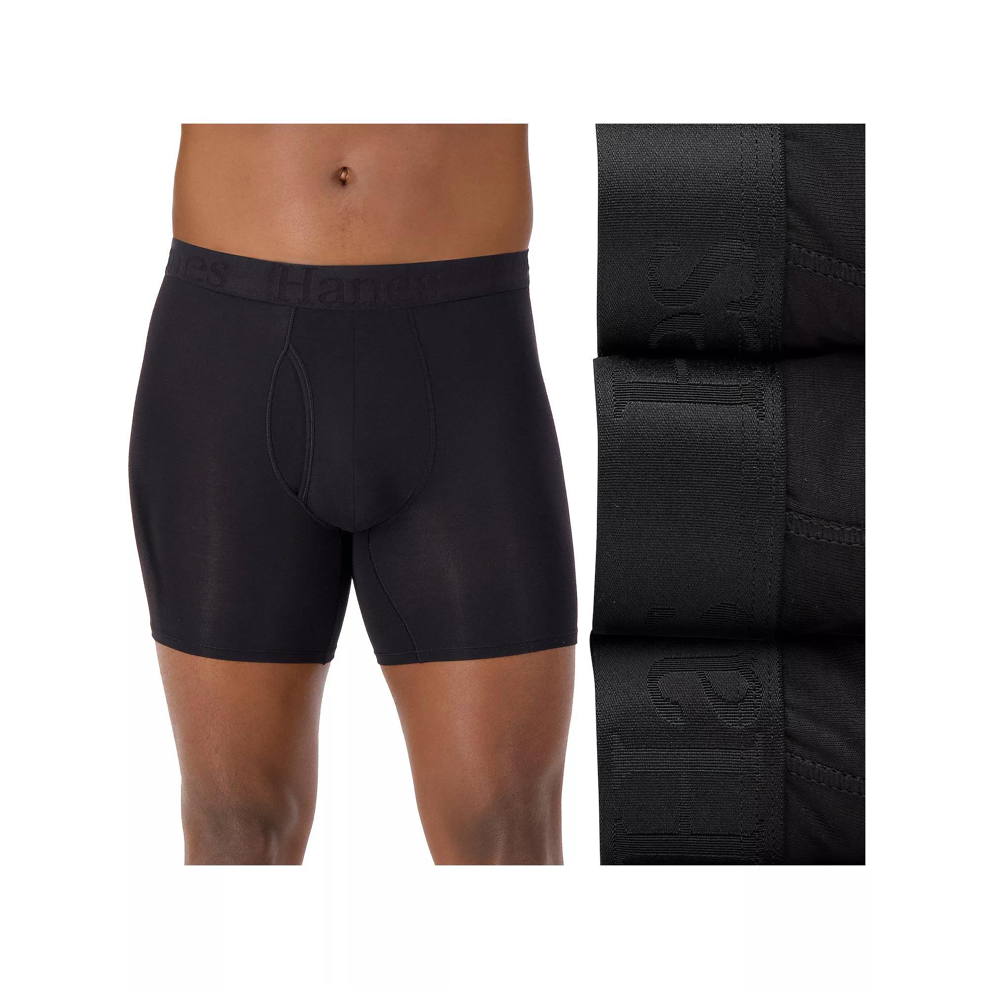 Men's Hanes Originals 3-Pack Ultimate SuperSoft Boxer Briefs,  Product Image