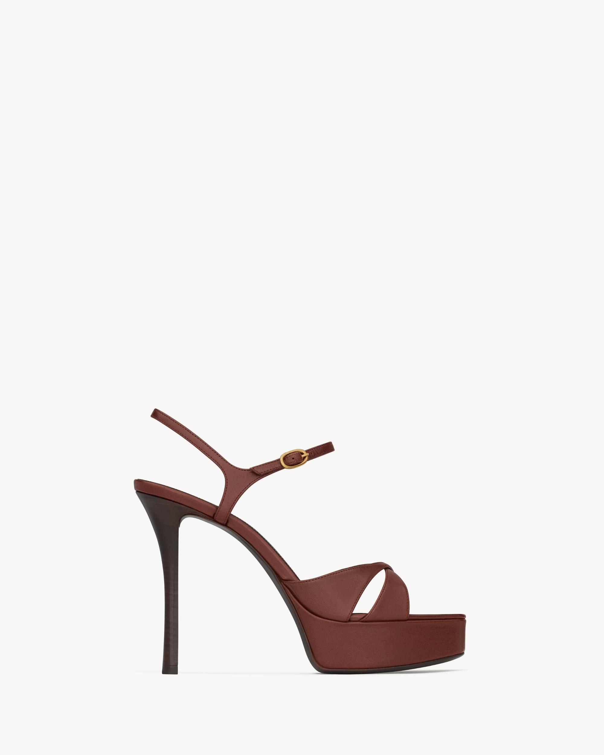 DEBBIE platform sandals in smooth leather Product Image