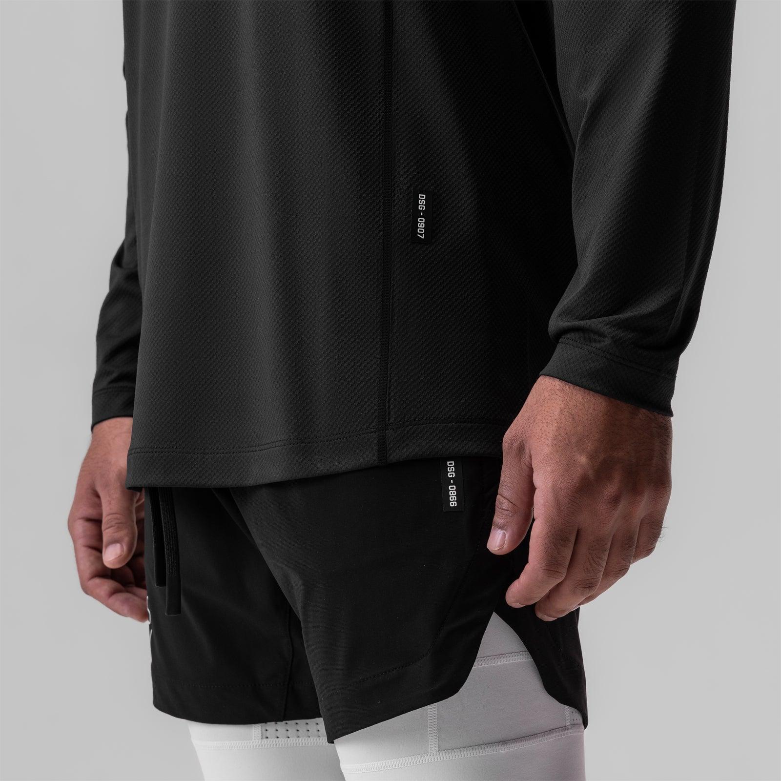 0907. AeroSilver® Training Long Sleeve - Black "Space Bracket" Product Image