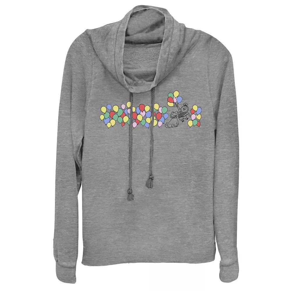 Disney's Rainbow Logo Juniors' Cowlneck Graphic Lightweight Long Sleeve, Girl's, Size: XL, Gray Grey Product Image