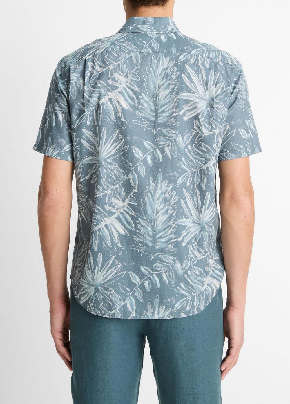 Venice Palms Cotton-Blend Short-Sleeve Shirt Product Image