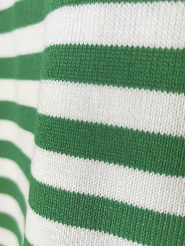 Stripe Drop Shoulder Slit Loose Sweater Product Image