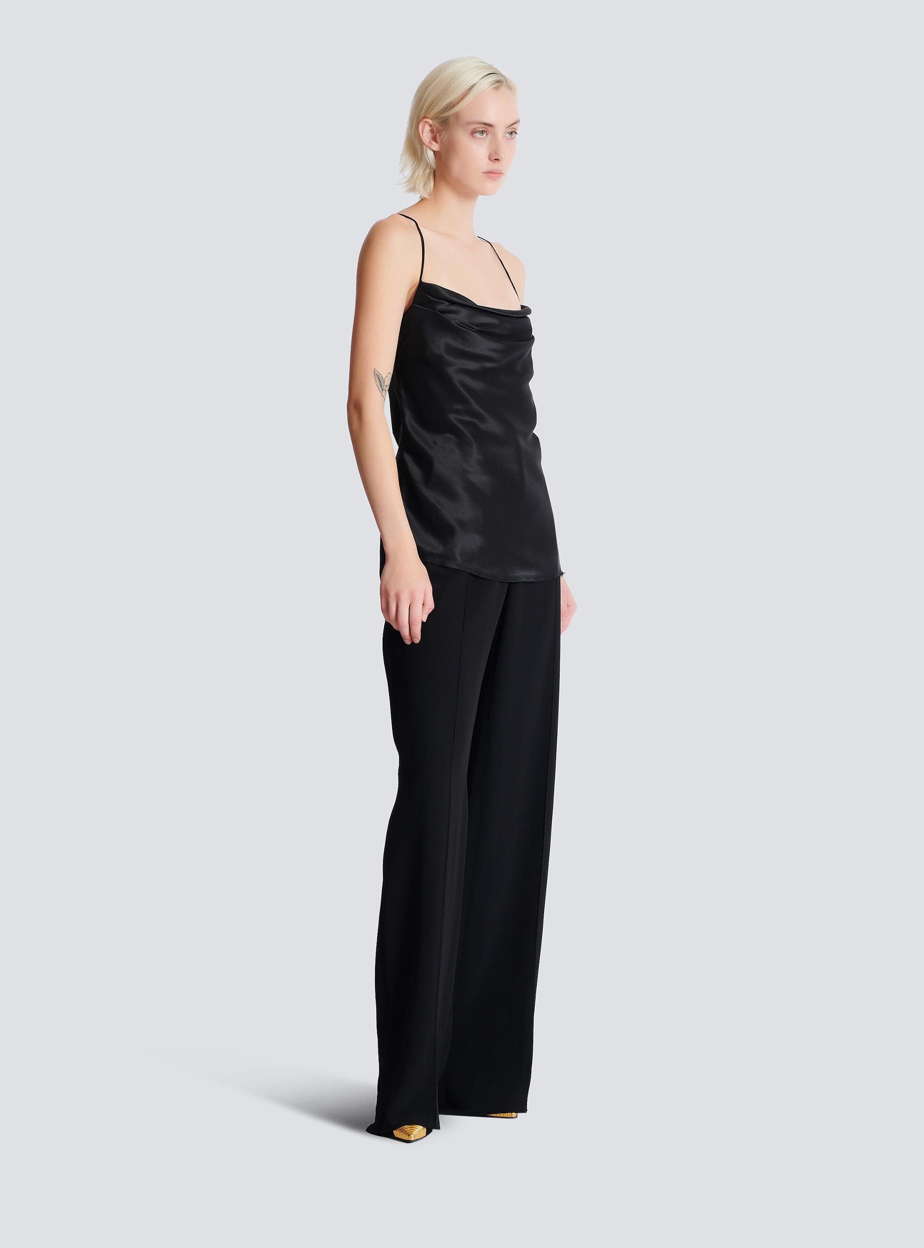 Draped satin top Product Image