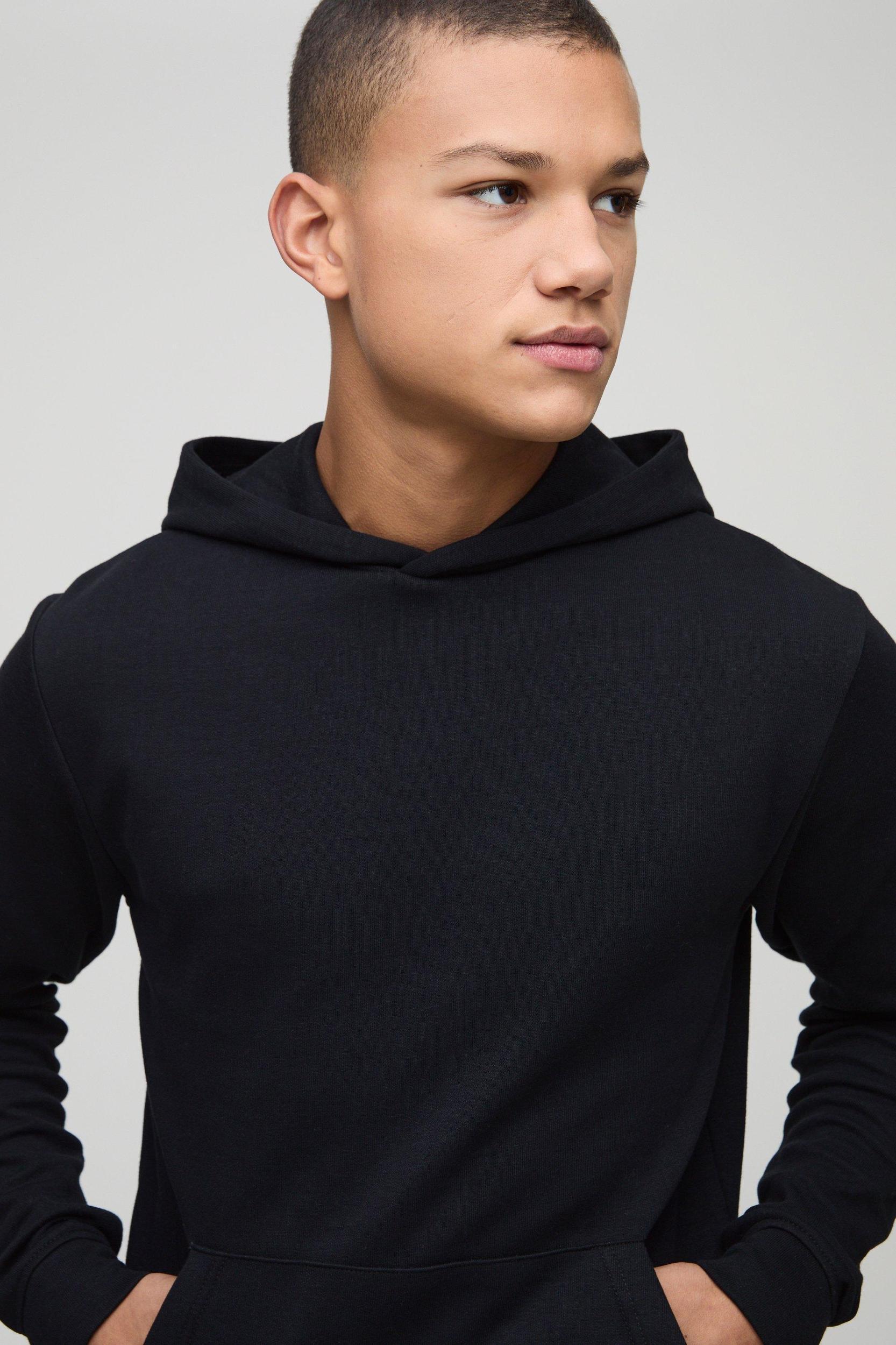 Slim Fit Interlock Hoodie | boohooMAN USA Product Image