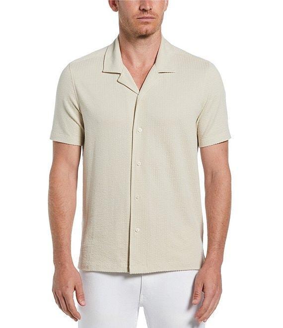 Perry Ellis Seersucker Short Sleeve Woven Camp Shirt Product Image