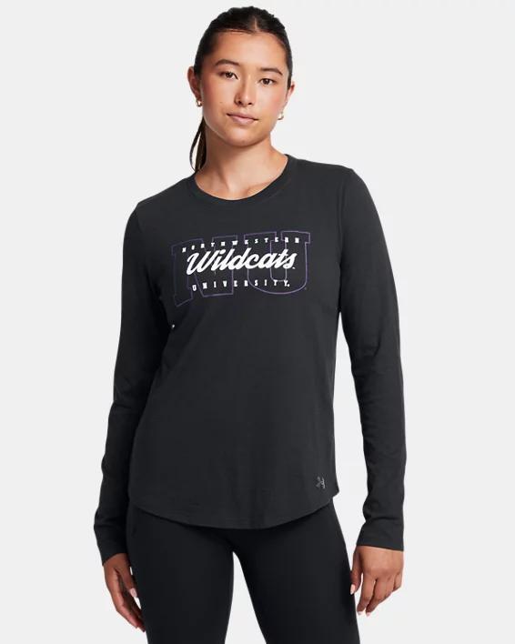 Women's UA Performance Cotton Collegiate Long Sleeve Product Image