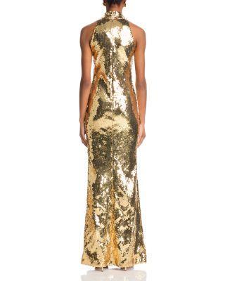 Sequin Mock Neck Column Dress Product Image