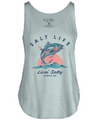 Salt Life Womens Epic Tuna Scoop-Neck Tank Top Product Image