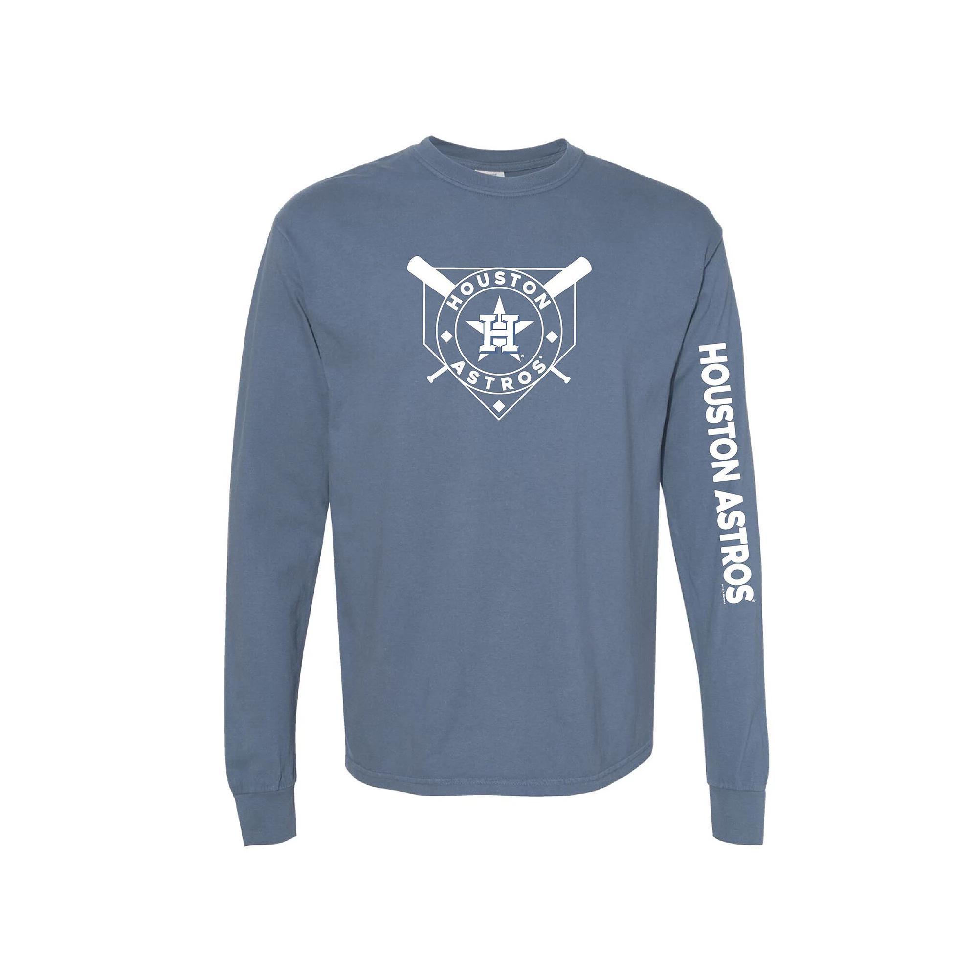 Women's Soft as a Grape Navy Houston Astros Pigment Dye Long Sleeve T-Shirt,  Product Image