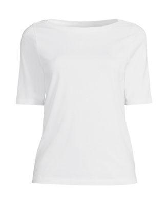 Lands End Womens Supima Boatneck Top Product Image