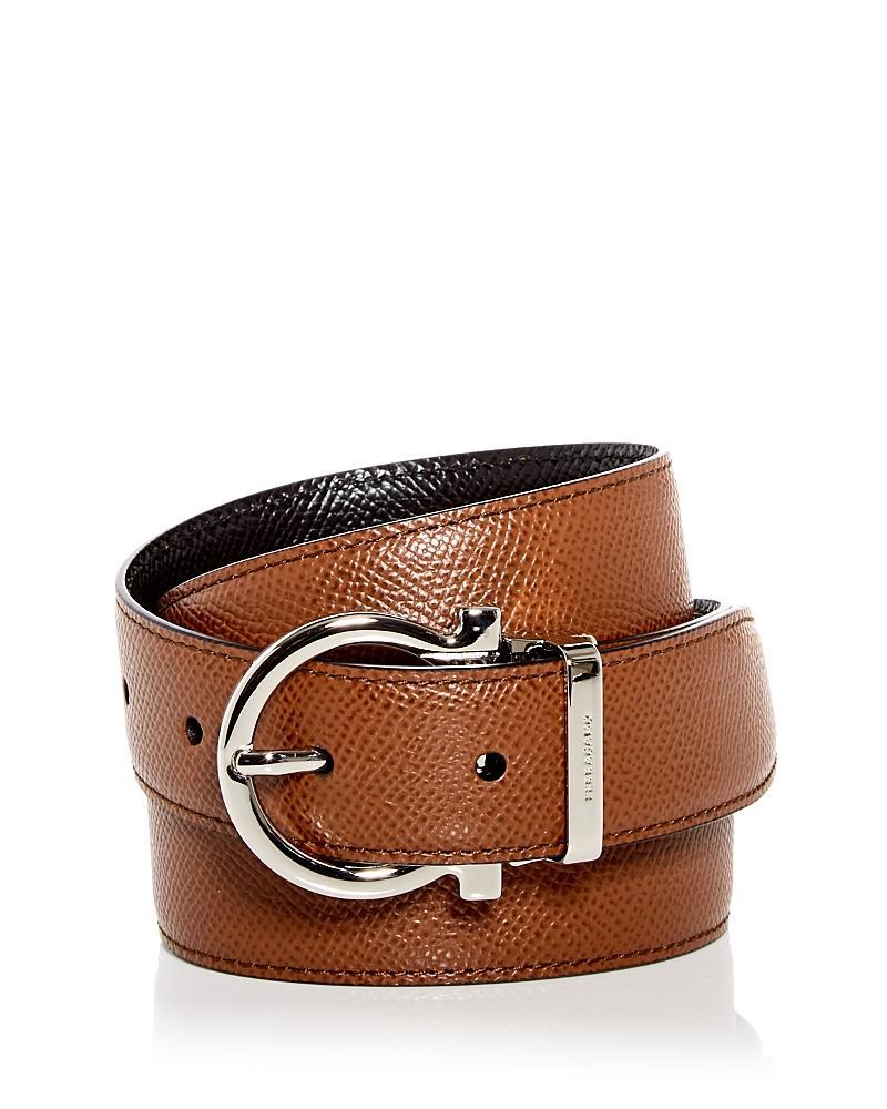 Mens Reversible Leather Gancio-Buckle Belt Product Image