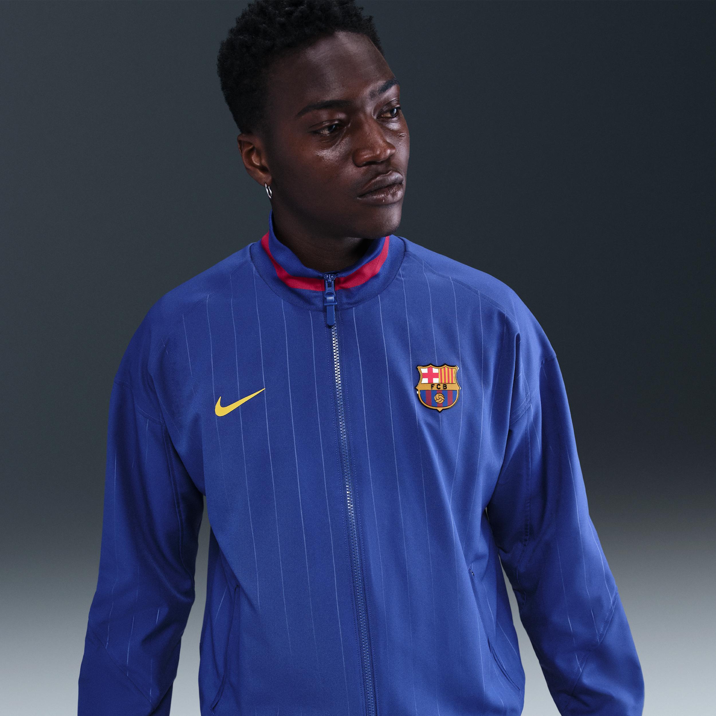 FC Barcelona Strike Home Nike Men's Dri-FIT Soccer Anthem Jacket Product Image