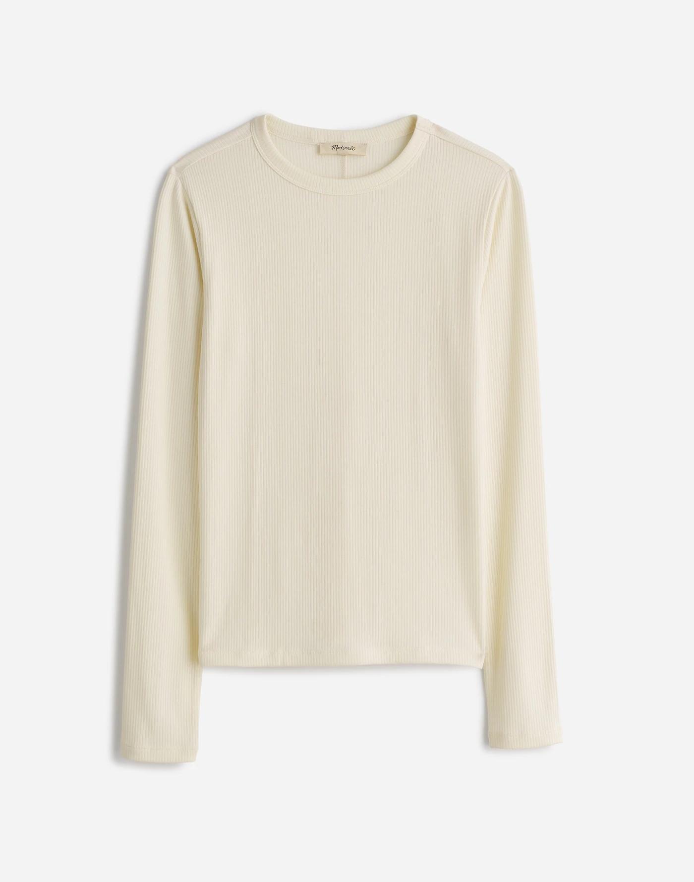 Drapey Rib Long-Sleeve Tee Product Image