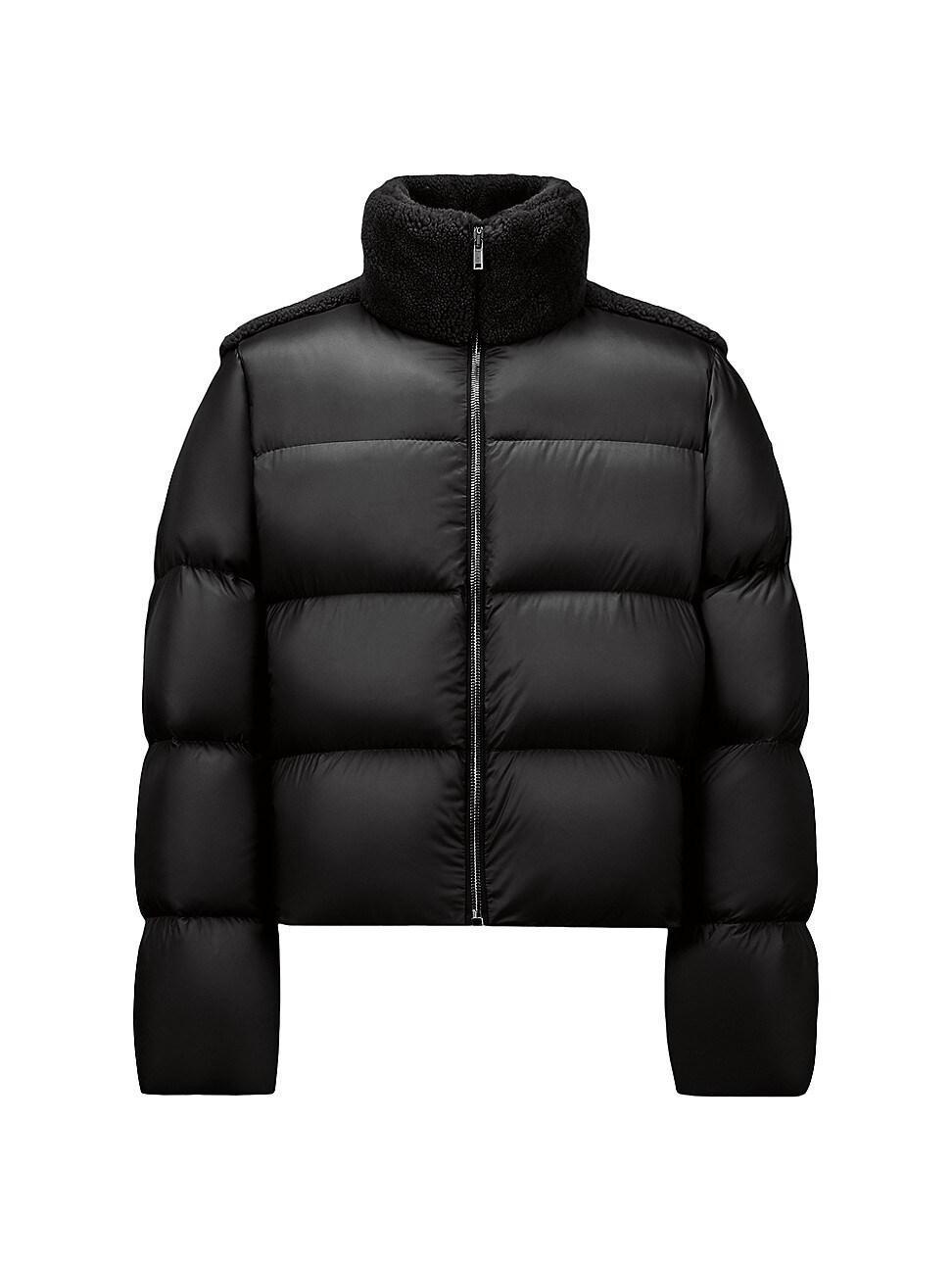 Mens Rick Owens x Moncler Cyclopic Shearling-Trimmed Down Jacket Product Image