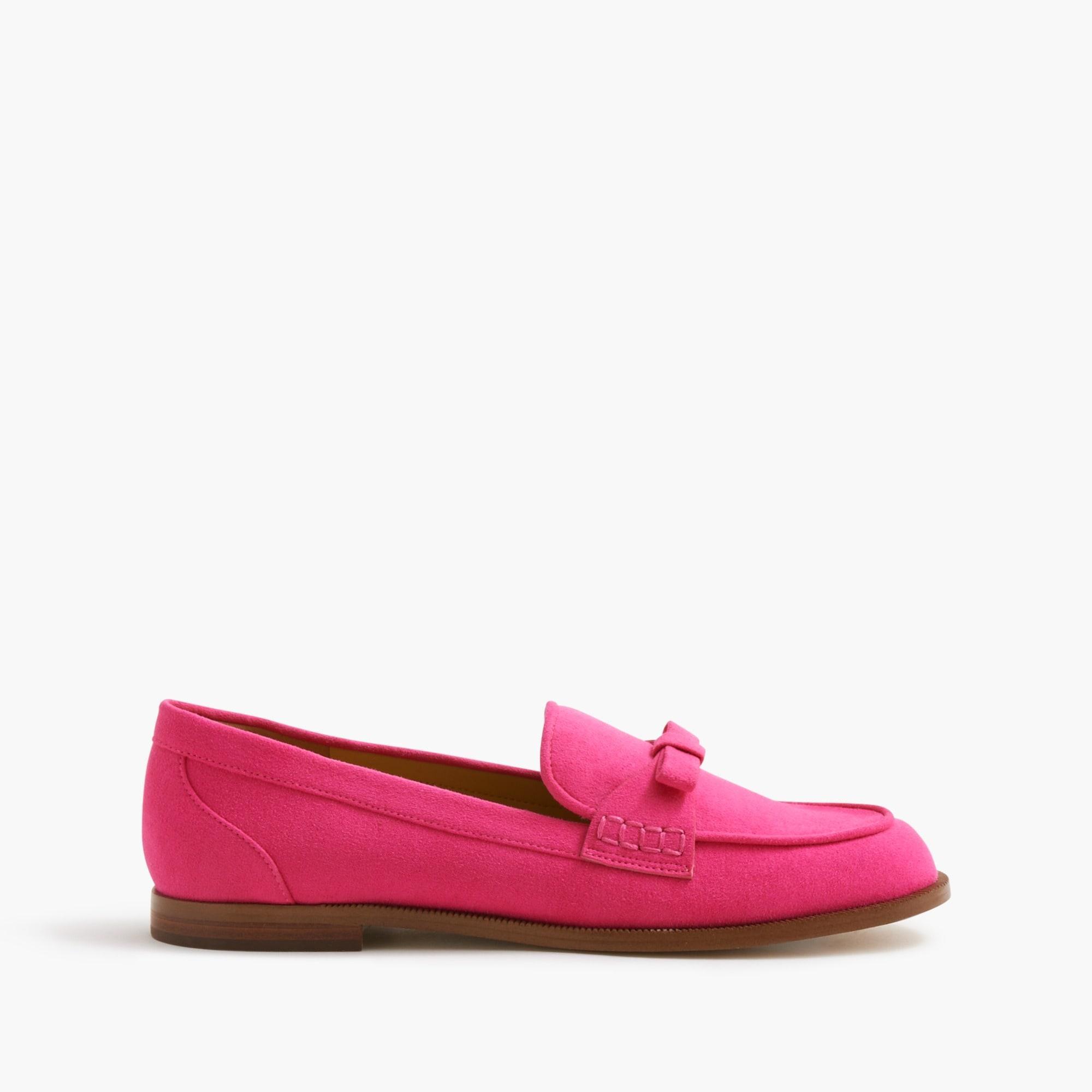 Sueded bow loafers Product Image