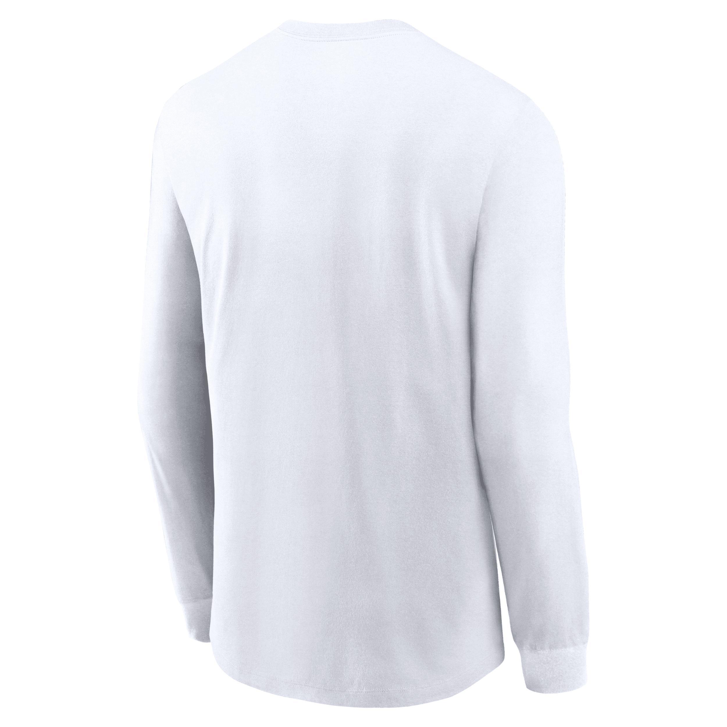 Mens Nike White Indianapolis Colts Infograph Lock Up Performance Long Sleeve T-shirt Product Image