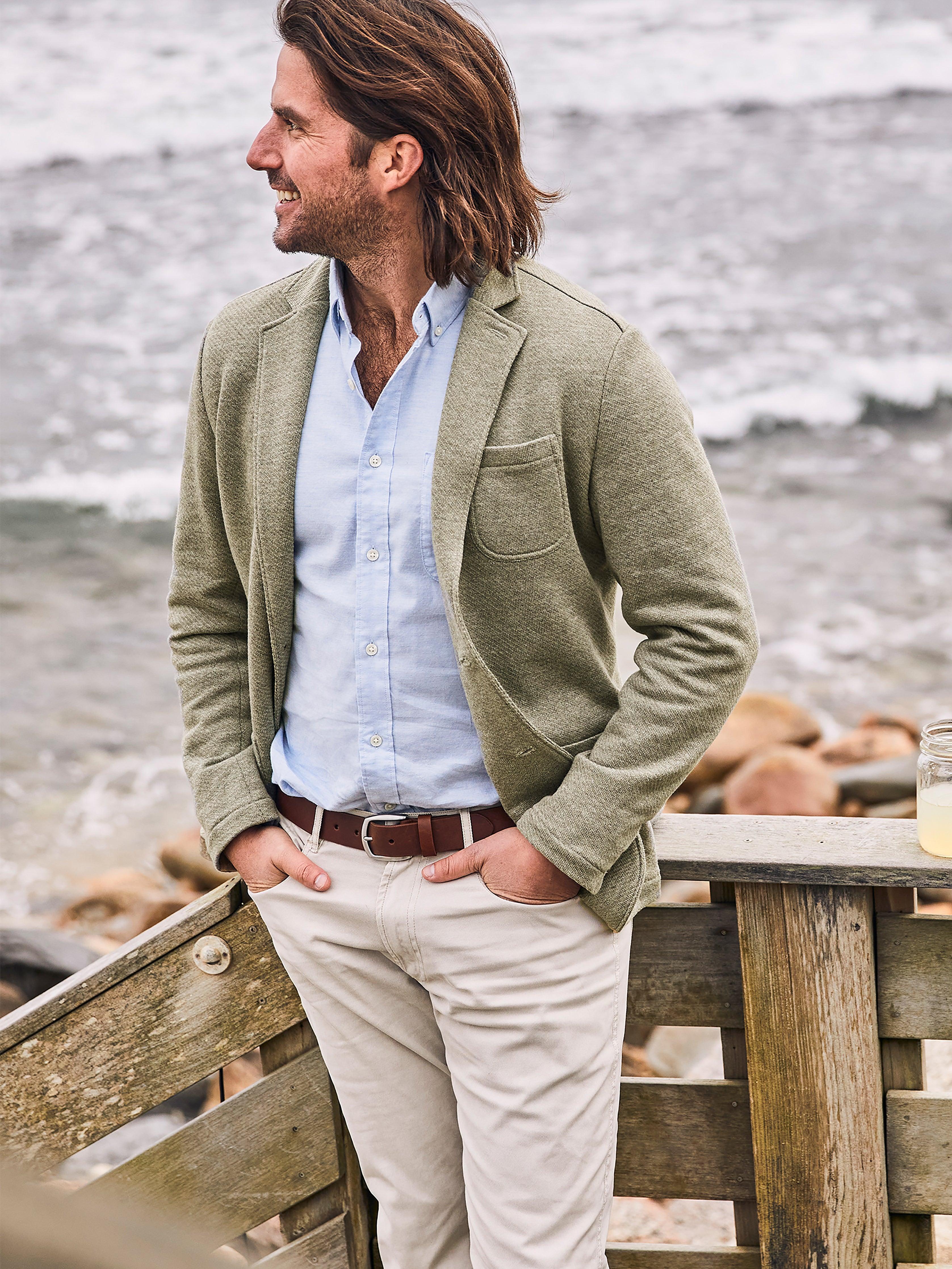 Inlet Knit Blazer - Olive Brush Melange Product Image