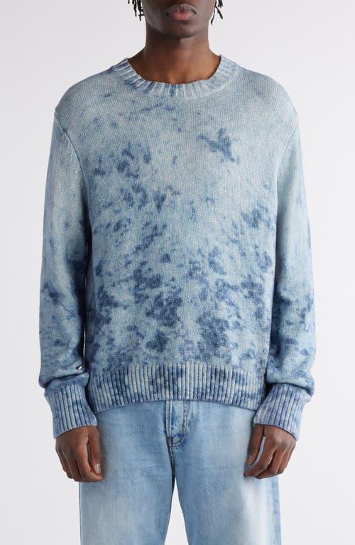 ACNE STUDIOS Bleached Cotton Sweater In Blue Product Image