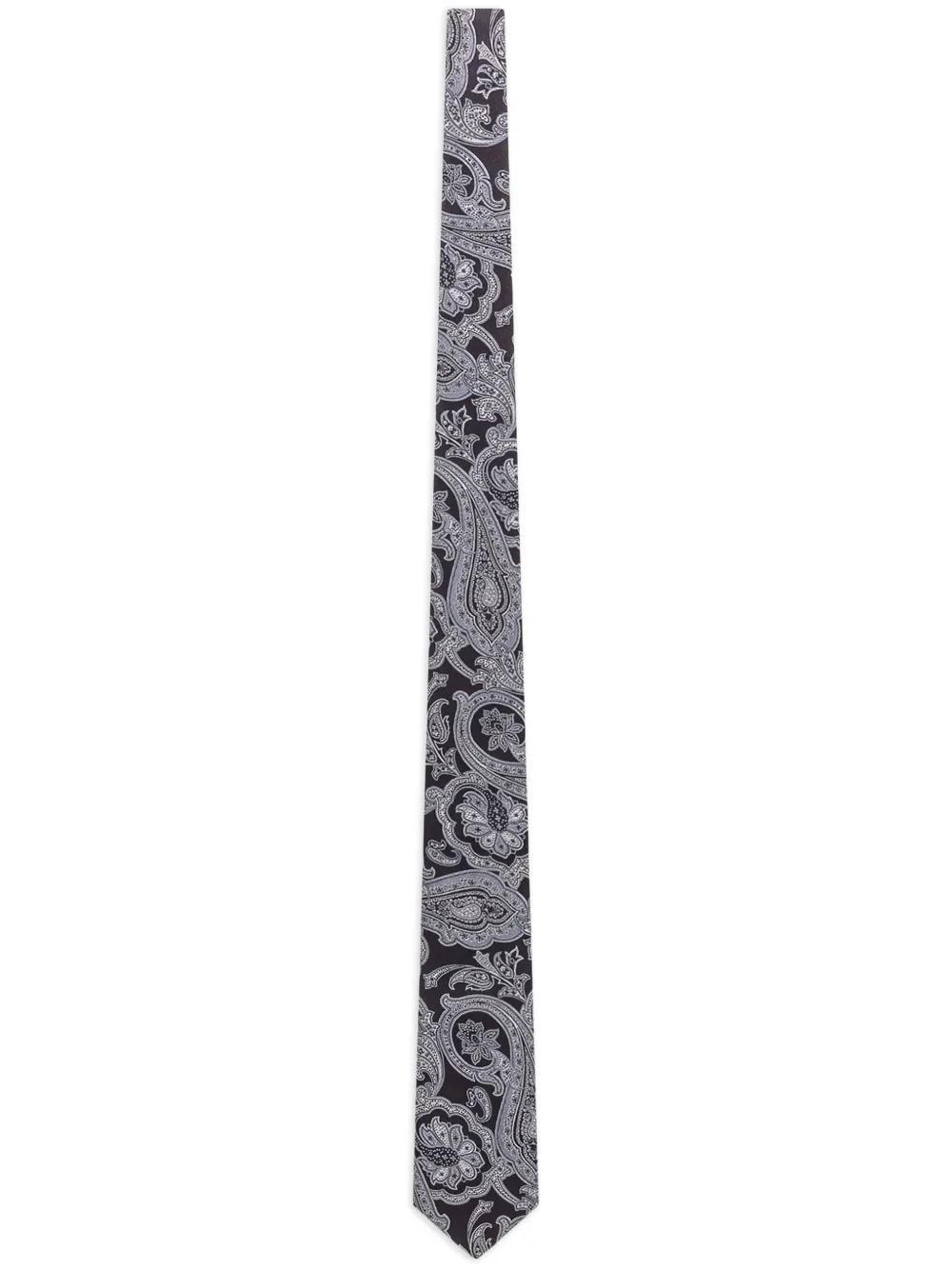 ETRO Paisley Jacquard Tie In Black Product Image