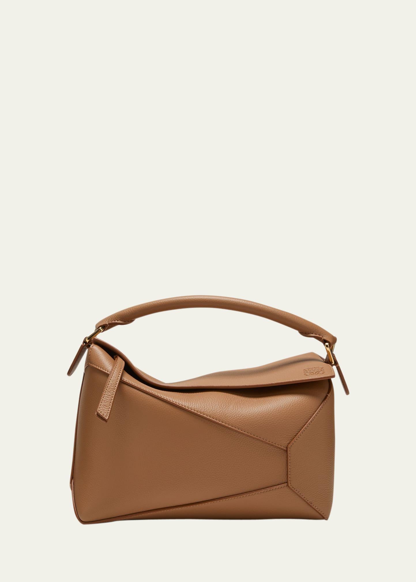 Puzzle Edge Top-Handle Bag in Soft Grained Leather Product Image