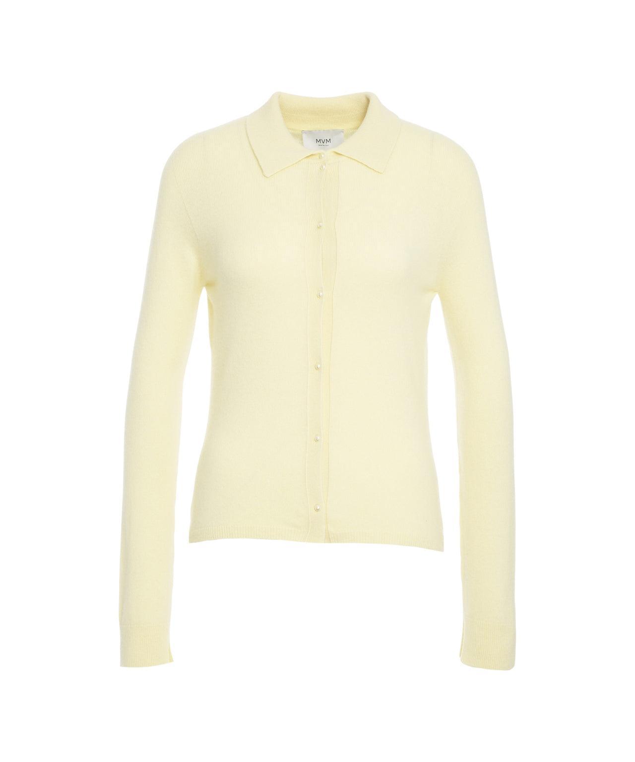 Knitted sweater with polo collar Product Image