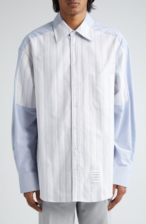 Mens 4-Bar Cotton Oversized Button-Down Shirt Product Image