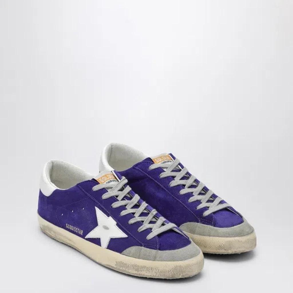 GOLDEN GOOSE Men's Super-star Iris/white/grey Sneakers | Size 45 | Gmf00107f006227 In Multicolor Product Image