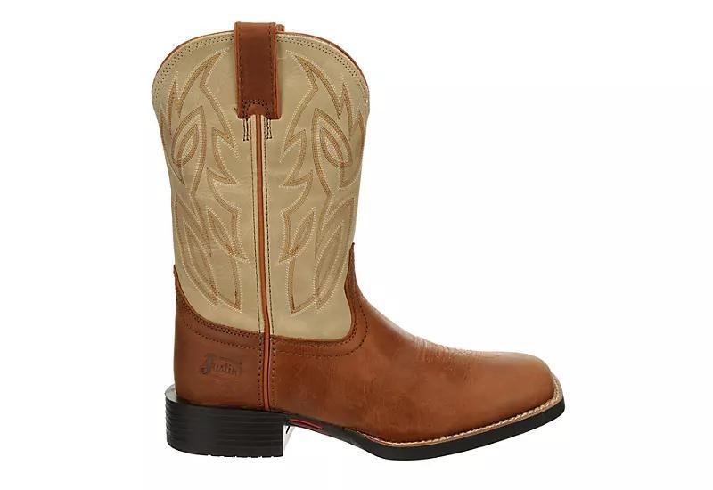 Justin Boots Mens Leather Canter Square Toe Western Boots Product Image