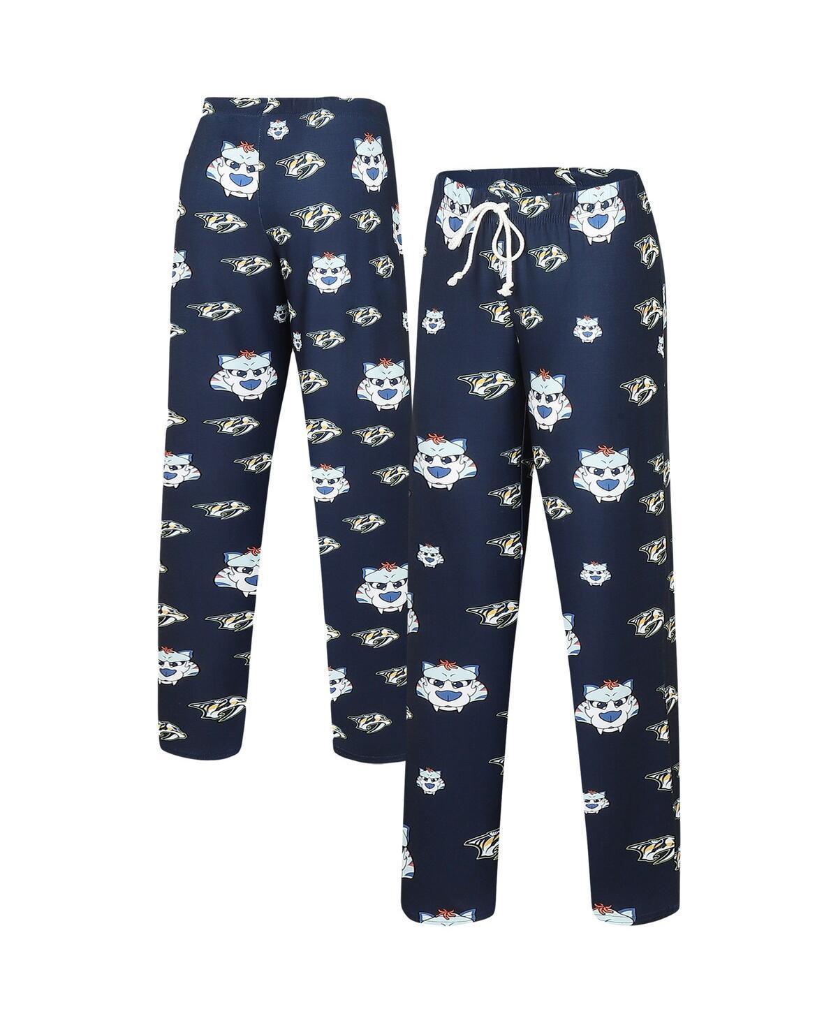 Womens Concepts Sport Navy Nashville Predators Gauge Allover Print Knit Sleep Pants Pdt Blue Product Image