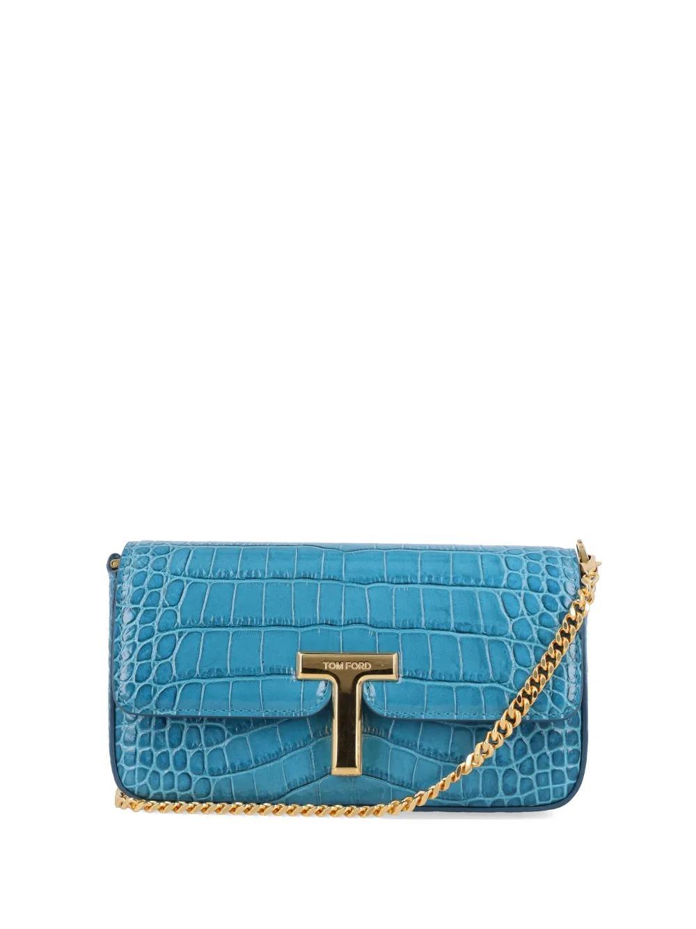 TOM FORD Mini Wallis Clutch Bag In Blue Product Image