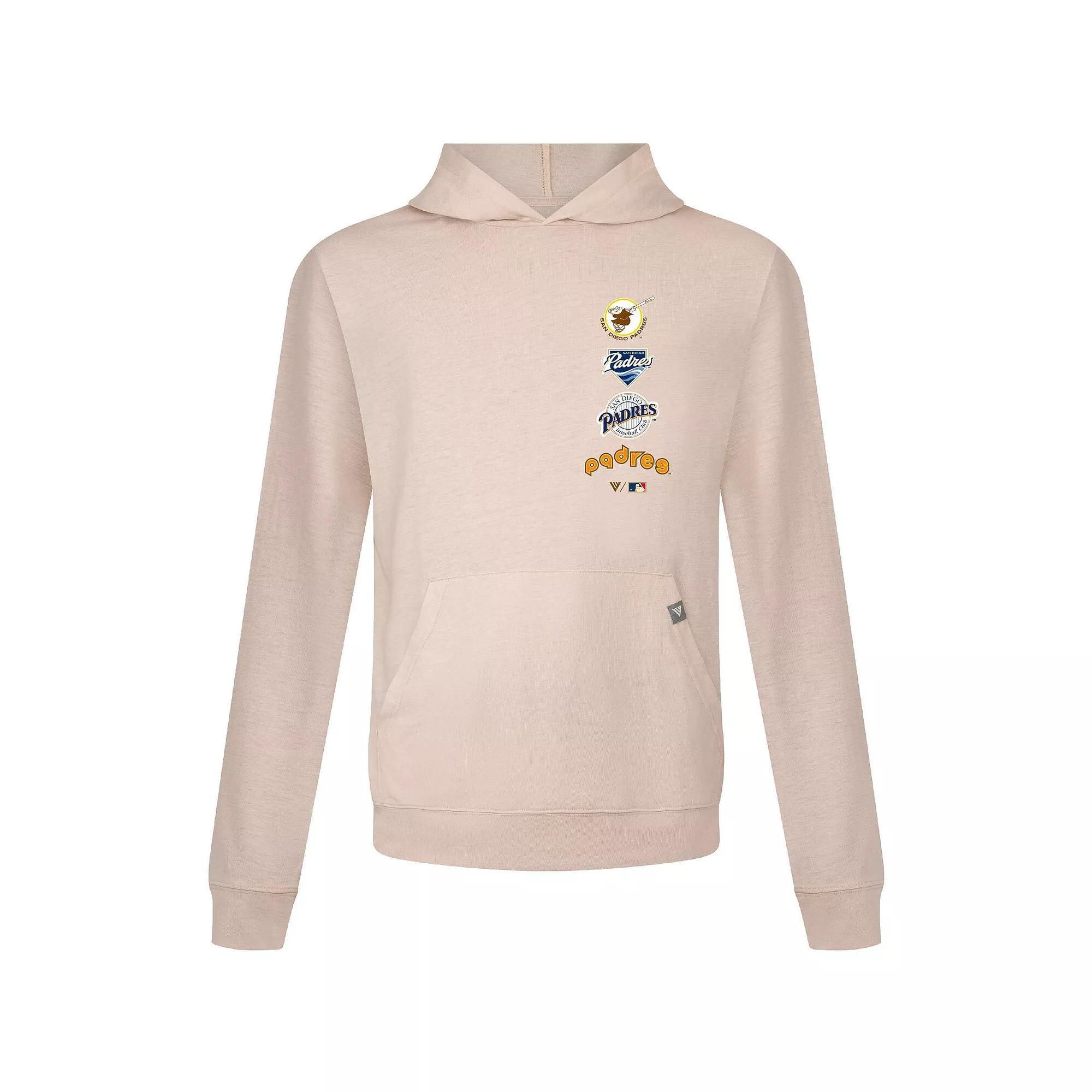 Men's Levelwear Cream San Diego Padres Base Line Pullover Hoodie,  Product Image