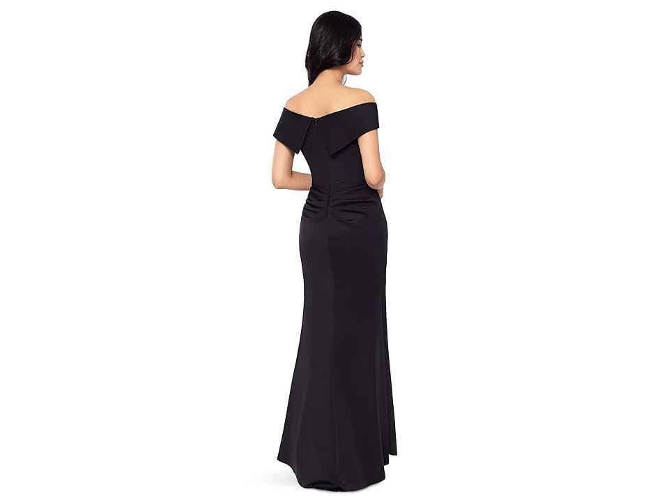 XSCAPE Long Over-the-Shoulder Ruffle Women's Clothing Product Image