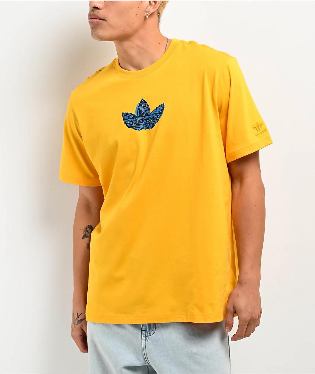 adidas Originals Always On Trefoil Yellow T-Shirt Product Image