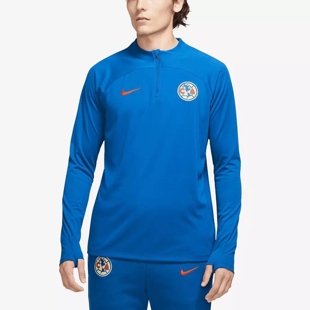 Men's Nike Blue Club America Academy Pro Drill Raglan Quarter-Zip Top, Size: Medium, Caf Blue Product Image