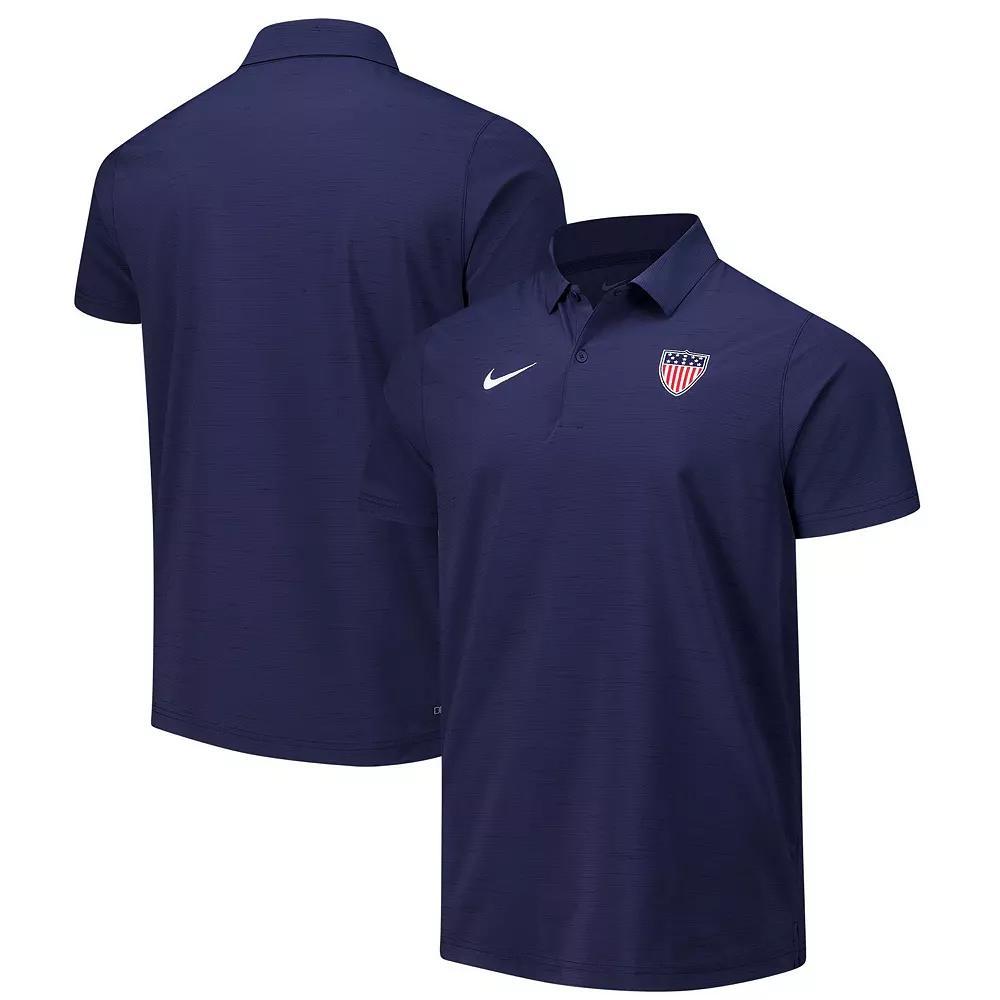 Men's Nike Navy Team USA Woven Performance Polo, Size: Small, Usa Blue Product Image