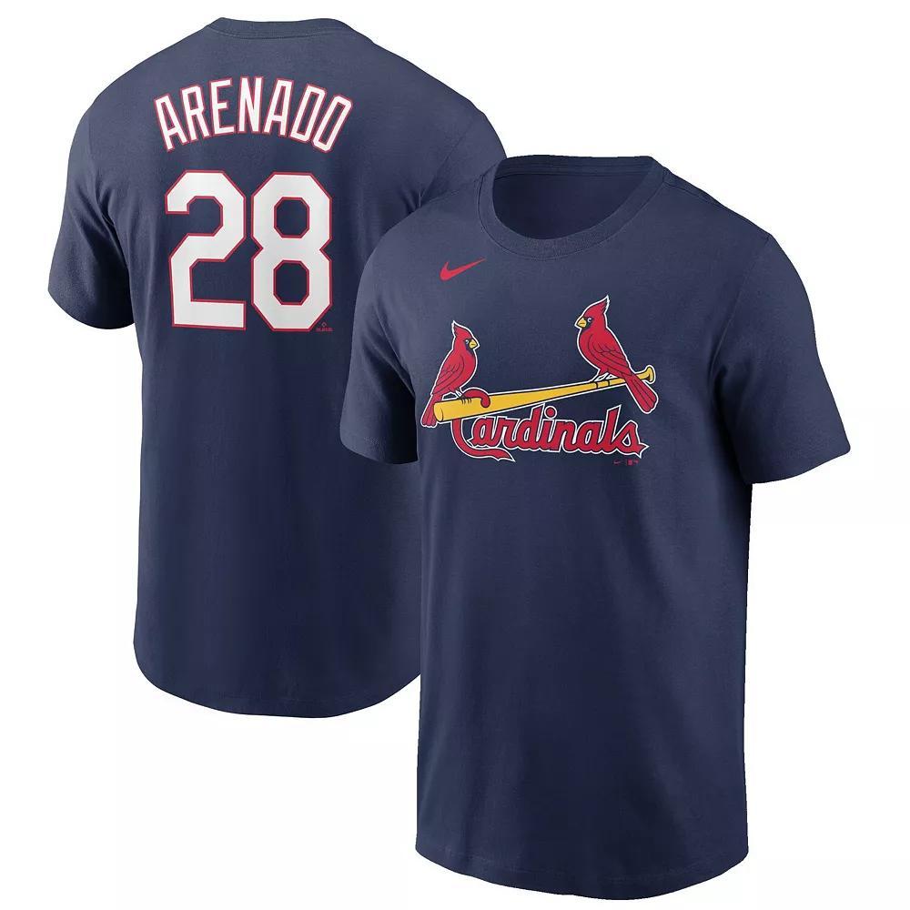 Men's Nike Nolan Arenado Navy St. Louis Cardinals Name & Number T-Shirt, Size: Large, Blue Product Image