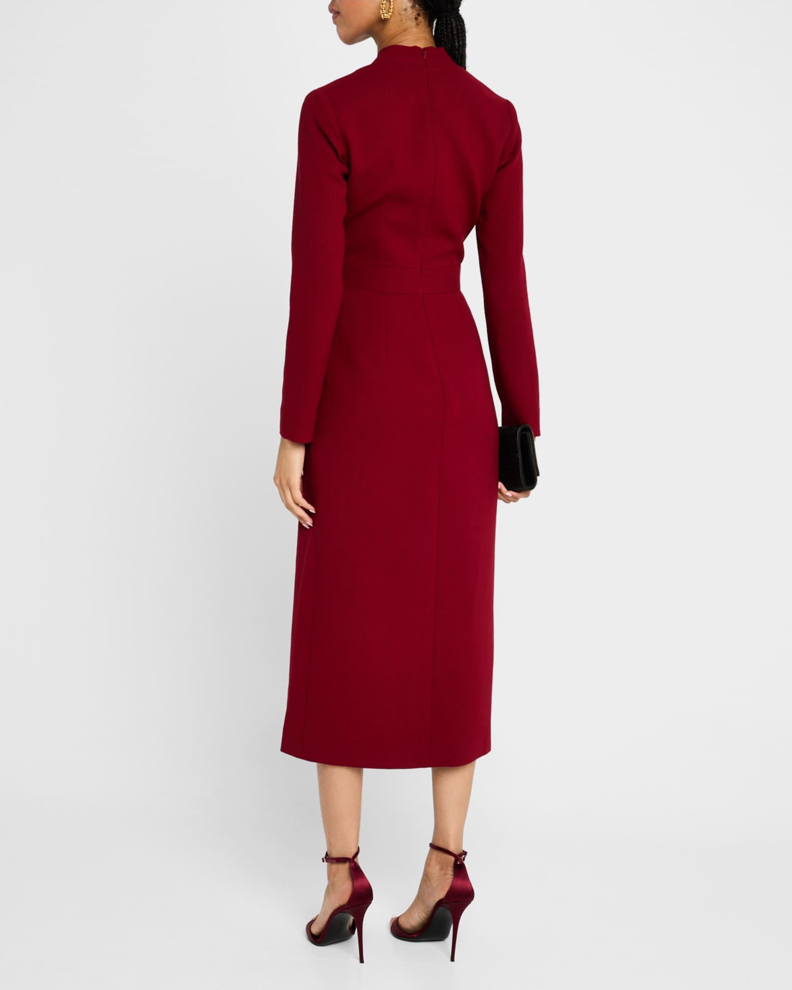 Eloise Stretch Wool Column Midi Dress Product Image