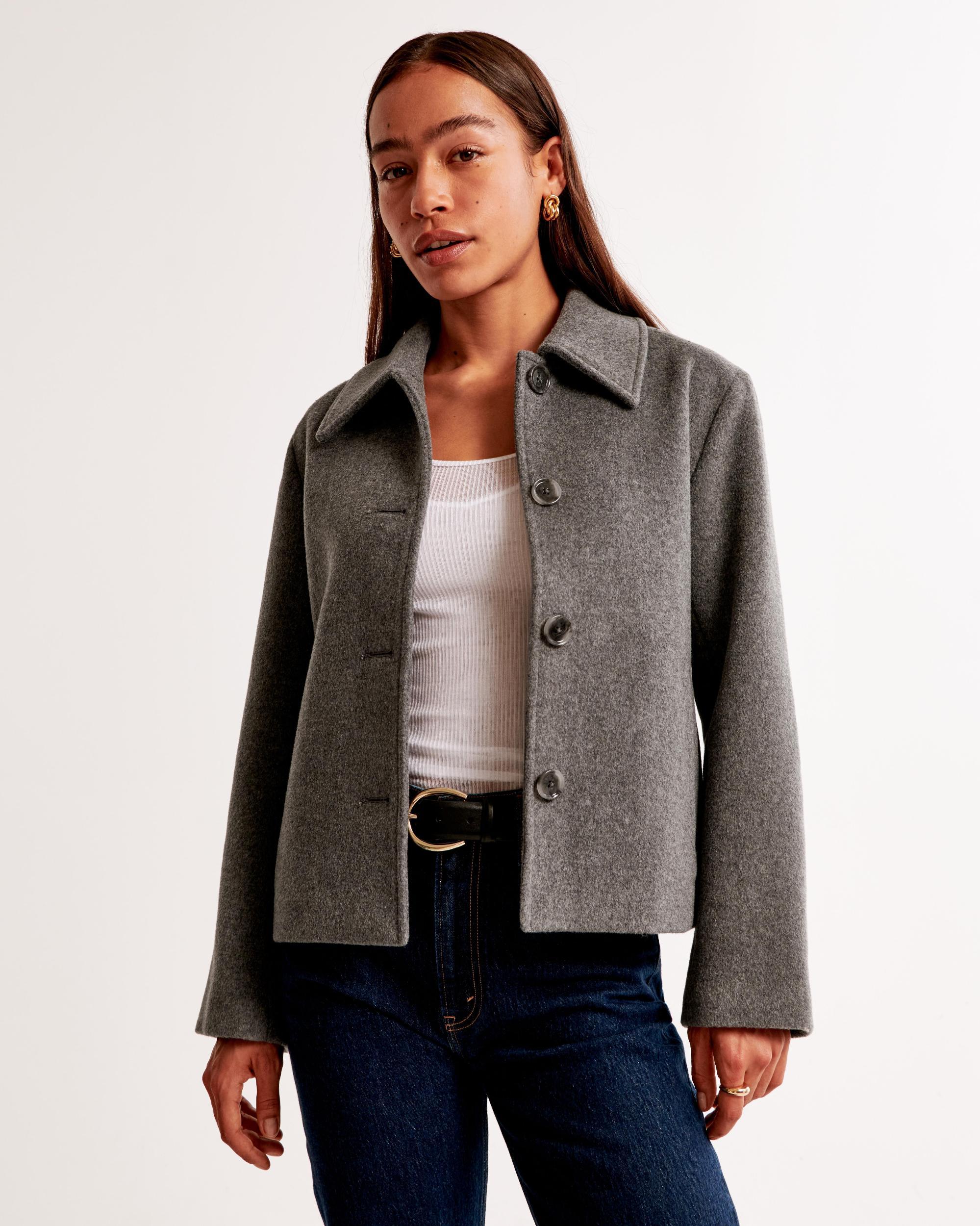 Short Wool-Blend Coat Product Image