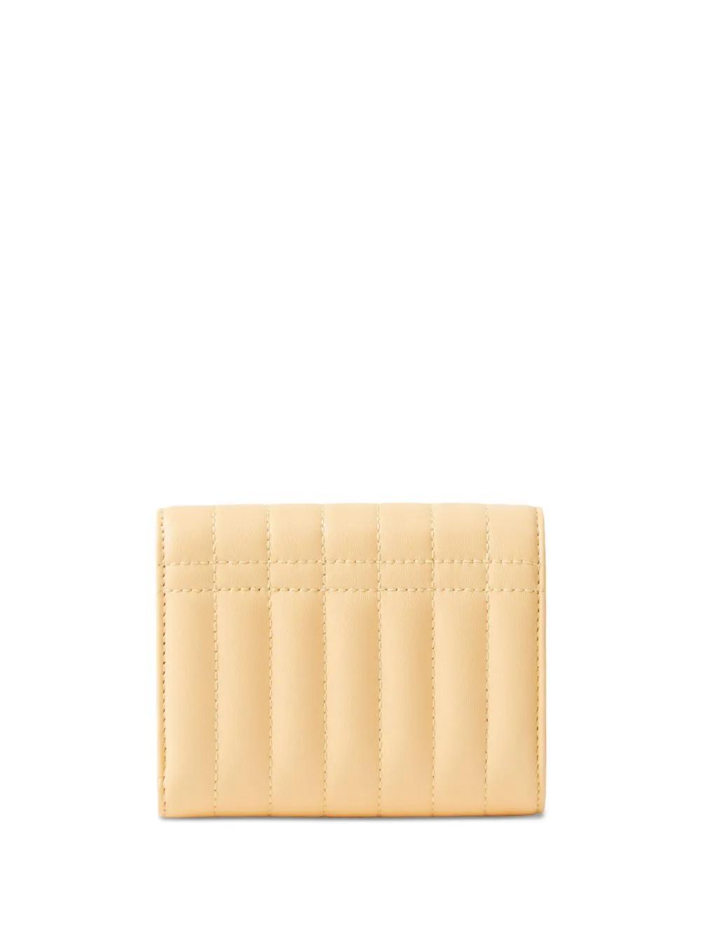 BURBERRY Leather Small Lola Folding Wallet In Nude Product Image