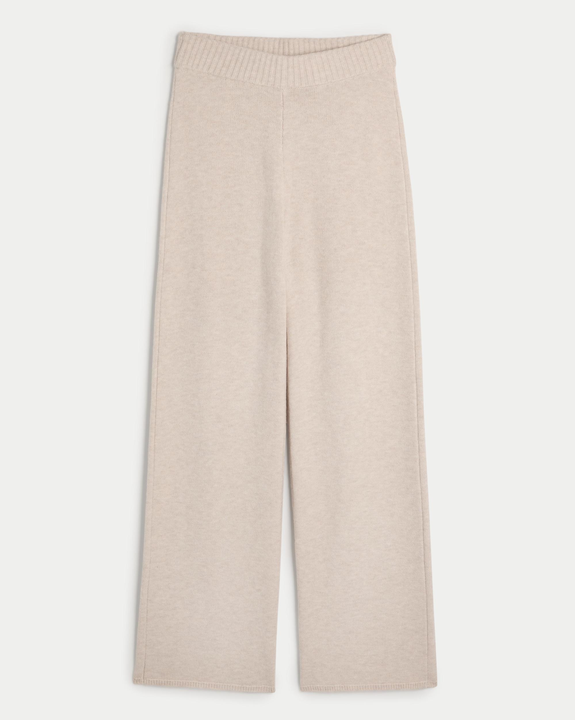 Gilly Hicks Sweater-Knit Straight Pants Product Image